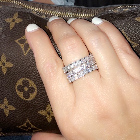 Jewelry | New Item Crystal 3 Ring Stackable Set | Poshmark